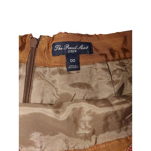 J. Crew The Pencil Skirt in Harvest Tweed Womens Size 00 Career Grandmacare - Picture 2 of 9